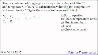 Charles Law Example Problems [upl. by Ogawa]