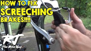 How To Fix Loud Squealing Screeching Bike Brakes [upl. by Warila]