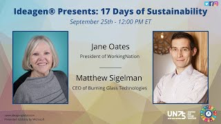 Jane Oates President of WorkingNation amp Matthew Sigelman CEO of BurningGlass Technologies Ideagen [upl. by Ainelec]