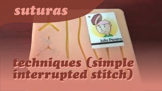 Sutures techniques  The simple interrupted stitch [upl. by Bevan]