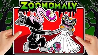 ❤️ Paper Play ❤️ Making Zoonomaly Wedding Game Book  Poppy Playtime Chapter 3  WOA Game Paper [upl. by Nosdivad]