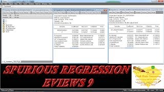 Spurious Regression EVIEWS 9 [upl. by Anuahsal]