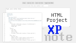 XPnote v11 Classic Notepad  Built Using HTML CSS amp JavaScript [upl. by Peddada]