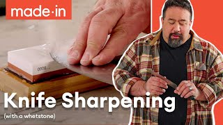 How to Sharpen Knife With Whetstone  Made In Cookware [upl. by Girand]