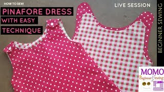 Live Lesson 1  How to Sew Pinafore Dress by MOMO [upl. by Blalock]