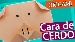 🐷 Cómo hacer un CERDO de papel fácil  Origami de papel [upl. by Kremer]