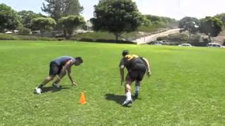 Juggernaut Training SystemsFootball Conditioning Drills [upl. by Pallas]