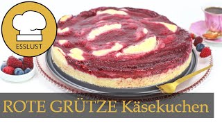 Fruchtigfrischer ROTE GRÜTZE KÄSEKUCHEN [upl. by Uird]