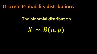 the binomial distribution  discrete random variable  discrete probability distributions [upl. by Jala]