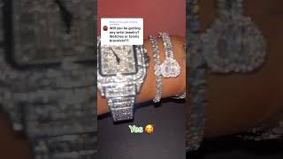 Wrist piece on froze🥶 blingjewelry onthisday silverjewelry [upl. by Auqinet259]