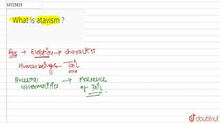 What is atavism   12  EVOLUTION  BIOLOGY  PRADEEP  Doubtnut [upl. by Haye]