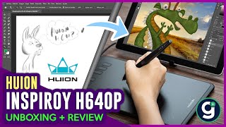 HUION H640P Unboxing y Review  La mejor tableta gráfica para empezar [upl. by Aicella606]