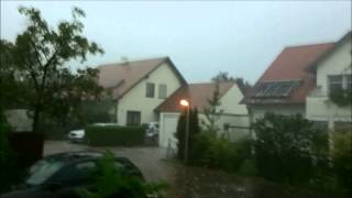 Metzingen Hagel5cm Durchmesser 280713 HDFOTOVIDEO [upl. by Montague]