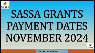 SASSA Payments Dates This Month November 2024 Old Age Grant [upl. by Leandre86]