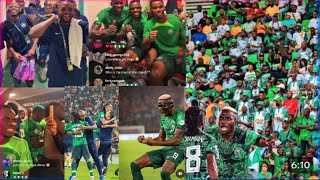 Nigeria 2 Vs 0 Cameroon AFCON 2024 full match celebration party victor osimhen react after win [upl. by Adidnac171]