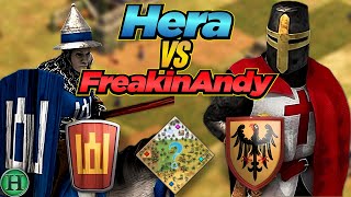 Lithuanians vs Teutons  1v1 Megarandom  vs FreakinAndy  AoE2 [upl. by Euginomod]