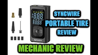 Syncwire Portable Tire Inflator  Mechanics Review [upl. by Ahaelam380]