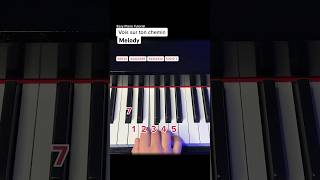 How to play „VOIS SUR TON CHEMIN“ Easy Piano Tutorial learnpiano pianotutorial easypiano [upl. by Atterg]