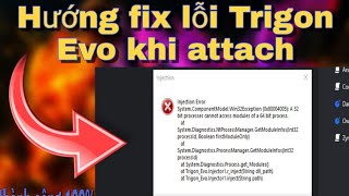 Roblox Cách fix lỗi khi attach bản hack Trigon Evo [upl. by Yelad]