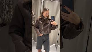 Дубленка Zara в трендовом цвете горького шоколада 🍫 чтонадеть zara zarastyle ootd чтомодно [upl. by Gargan939]