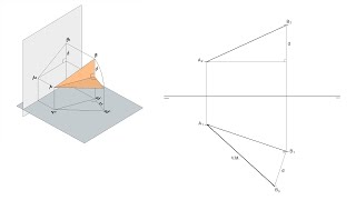 Distancia entre dos puntos en Sistema Diédrico [upl. by Aehsat]