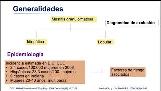 Mastitis granulomatosa  posgrado Infectología UNAL [upl. by Uticas]