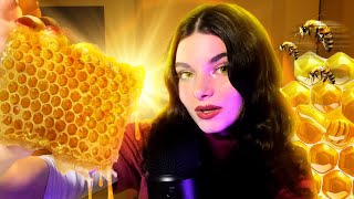 ASMR HONEYCOMB EATING  Extremely STICKY Satisfying amp Relaxing Sounds [upl. by Eniruam]