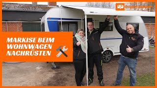 Aufdachmarkise Thule Omnistor 6300 auf dem Wohnwagen montieren Anleitung inkl Abdichten  DIY [upl. by Ennaira]