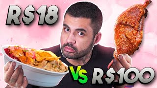 MARMITEX DE 18 REAIS VS PRATO CHIQUE DE 100 REAIS CARO VS BARATO  PERNIL [upl. by Ahsetel837]