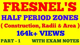 FRESNELS HALF PERIOD ZONES  PART  1  WAVE amp OPTICS  WITH EXAM NOTES [upl. by Suiradal]