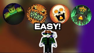 How to Get All Halloween Badges EASILY  Slap Battles Roblox [upl. by Alohs]