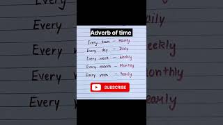 Grammar  adverb of time  grammar education english adverb shorts [upl. by Kent]