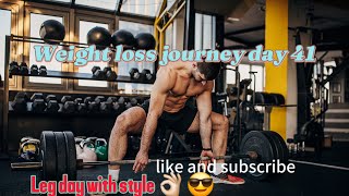 Weight loss journey day 41 Leg day with Style live subscribe [upl. by Arreic542]