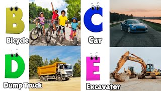 Vehicles ABC Song for Todders  Phonics for Kids  Alphabet Letters [upl. by Juetta]