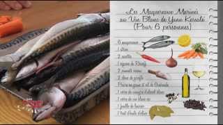 Recette  Maquereaux marinés au vin blanc de Yann  Les Carnets de Julie  La route des vins [upl. by Kinny857]