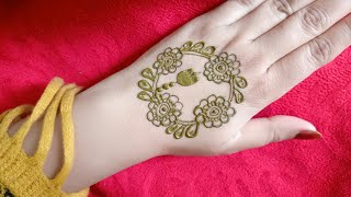 Easy and stylish back hand Mehndi designMehndi designMehndi ki designMehndi [upl. by Lennahs]