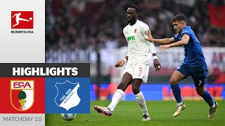 Shared Points In Augsburg  FC Augsburg  TSG Hoffenheim 00  Highlights  MD 10 – Bundesliga 2425 [upl. by Yacano]