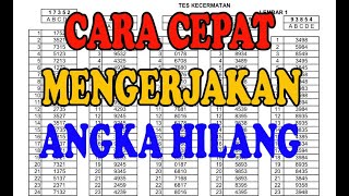 CARA CEPAT MENGERJAKAN TES ANGKA HILANG TES KESERMATAN PENERIMAAN ANGGOTA POLRI [upl. by Rye942]