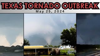 Texas Tornado Outbreak Video Cross Plains Windthorst Valley View amp Pilot Point 52524 CAJJB [upl. by Darcia174]