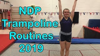 NDP Trampoline Routines 2019  KTGymnasticsFan [upl. by Jeminah829]