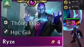 ĐTCL Ryze Học Giả Ẩn Chính Carry Cực Khỏe Bắn Tan Lobby Leo Rank Thần Tốc  TFT Mùa 12 [upl. by Adnilak]