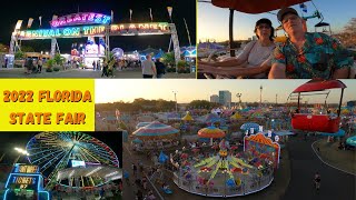 Florida State Fair 2022 Walking The Midway statefair carnivalrides carnivalgames rollercoaster [upl. by Goldina932]