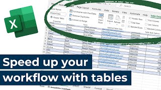 Microsoft Excel  Working with tables to speed up your workflow [upl. by Wollis]