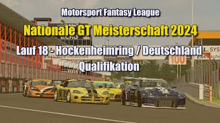 Motorsport FL  NGTM FL 2024  09 Hockenheimring  Qualifikation 2 [upl. by Winslow]