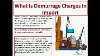 What is Demurrage Charges in Import [upl. by Laurence]