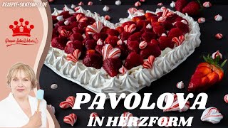 Verschenke Dein Herz mit einer Pavlova in Herzform ganz einfach Silkeswelt pavlova meringue [upl. by Nivrehs]