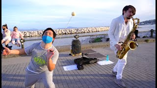 quotJerusalemaquot 💃  STREET SAX PERFORMANCE in ITALY [upl. by Hagai]