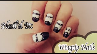 Wingtip Nail Art Tutorial Naild It [upl. by Casilde]