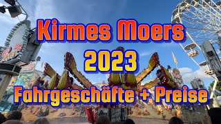 Kirmes Moers 2023  Fahrgeschäfte  Preise [upl. by Dennis]