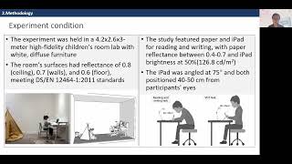 Juanjie Li – Healthy lighting for learning performance and visual fatigue in schoolaged children [upl. by Benjy]